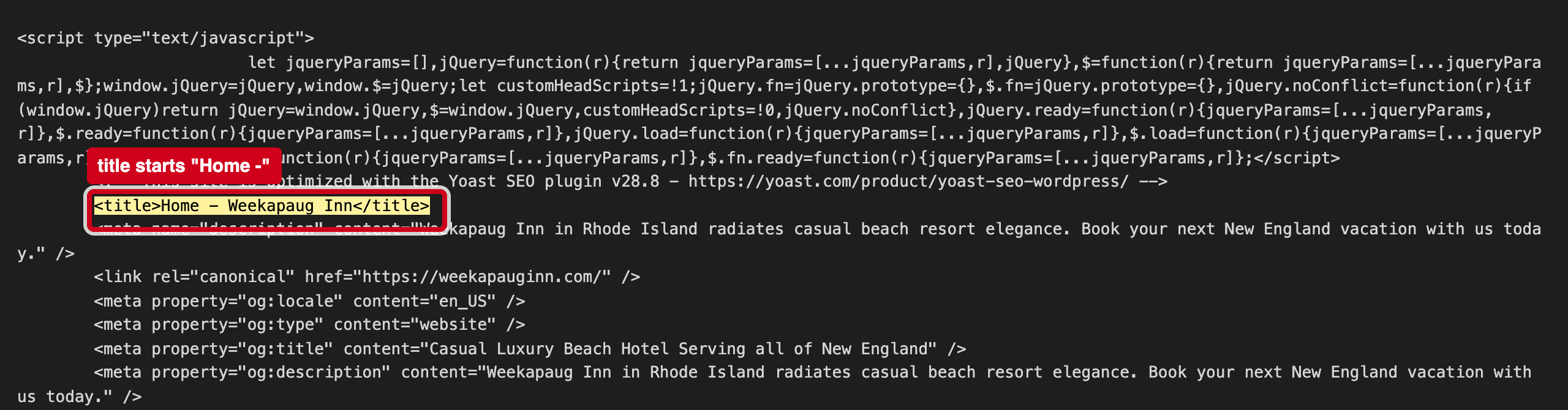 Screenshot: The page and share titles start with "Home"